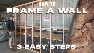 How to FRAME a Wall  3 EASY STEPS [upl. by Lianne]