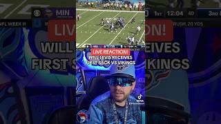 WILL LEVIS SACK 1 VS VIKINGS TITAN ANDERSON REACTION Shorts WillLevis Titans TennesseeTitans [upl. by Salbu51]