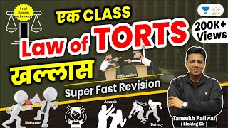 Ek Class Law of Torts Khallas  Khallas Series  Conceptual Session  Tansukh Paliwal  Linking Laws [upl. by Pellet970]