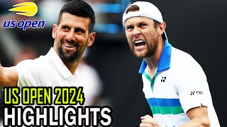 Novak Djokovic vs Radu Albot R1 Highlights  US Open 2024 [upl. by Ness]