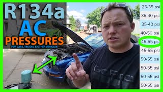 What Pressure Should my Car AC Be  How To Check Automotive R134a Air Conditioner  Recharge Tips [upl. by Kramal]