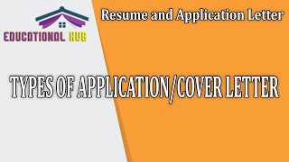 Types of Cover Letter  Types of Application Letter  Solicited and Unsolicited [upl. by Silsby686]