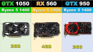 GTX 1050 vs RX 560 vs GTX 950 Latest Games 2019 Benchmarks 1080p [upl. by Akinoj512]