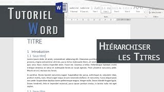 Word  Hiérarchisation des Titres [upl. by Lombardy]