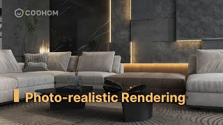 3D Interior Design  Photorealistic Rendering by Coohom [upl. by Ilah]