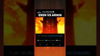 TITANS WAR EREN VS ARMIN trendingshorts virlalshorts youtubeshorts aot attackontitan anime [upl. by Hanaj953]