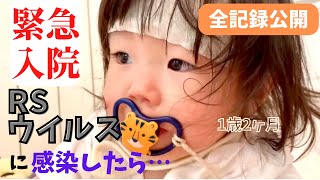 【RSウイルス】緊急入院した1歳2ヶ月女の子｜発症前の違和感～退院までの全記録 [upl. by Geddes]