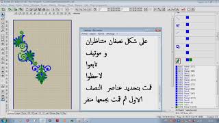 التقسيم الحر او الأتوماتيكي لرشمة تطريز ببرنامج أمبيرد embird [upl. by Rehpotisrhc]