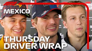 Drivers Look Ahead To The Weekend  2024 Mexico City Grand Prix [upl. by Durrace909]