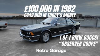 This “Observer Coupe” BMW 635CSI E24 is pure 1980s excess  Retro Garage [upl. by Mani]