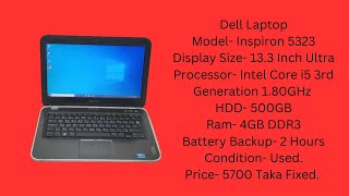 Dell Core i5 3rd GenUsed Laptop500GB HDD4GB Ram [upl. by Marrilee]