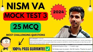 NISM VA MOCK TEST 2024  NISM 5A EXAM PREPARATION  NISM MOCK TEST  nism5a nismexampreparation [upl. by Levitus]