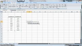 ttest in Microsoft Excel [upl. by Max933]