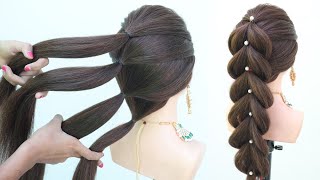 very easy ponytail hairstyle for long hair  trendy hairstyle for teenagers [upl. by Lanod]