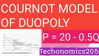 Cournot model of Duopoly [upl. by Enitsirc]