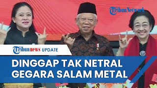 Maruf Amin Dianggap Tak Netral Imbas Salam Metal 3 Jari saat HUT PDIP Ini Klarifikasi Jubir [upl. by Prevot]