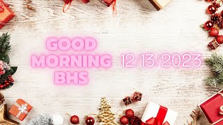 Barberton High School Morning Announcements for Thursday December 14 2023 [upl. by Neelram]