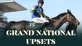 4 OF THE BIGGEST GRAND NATIONAL UPSETS AT AINTREE RACECOURSE [upl. by Enaelem22]