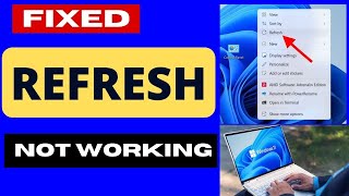 Desktop Refresh option not working Windows 11  10 Fixed [upl. by Torrence]