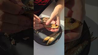 eating smoked sprats fish food cooking smokedfish recipe fishfry [upl. by Kajdan611]