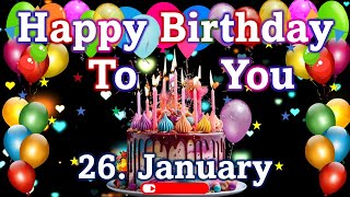 26 January Best Happy Birthday To You 2024🎂 Happy Birthday Song  Happy Birthday WhatsApp Status [upl. by Notsuj89]