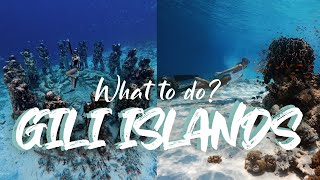 GILI ISLANDS  What to do  Trawangan Meno Air Travel Vlog [upl. by Macguiness481]