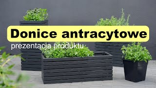 Drewniane donice antracytowe z wyciąganym wkładem 18l – prezentacja donic do ogrodu [upl. by Kcaz]