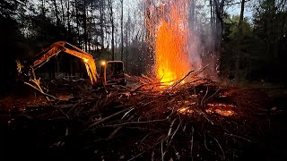 Excavator Brush Fire [upl. by Cheng]