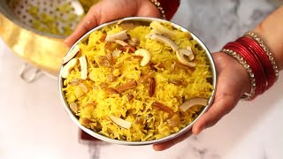 Basant Panchmi Special  मीठे चावल की रेसिपी  Meethe Chawal  Zarda Pulao [upl. by Enimzaj]