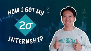 How I got a Two Sigma Internship for Software Engineering [upl. by Fredelia]