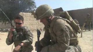 COMBAT FOOTAGE Marines in firefight beat Taliban ambush with 60mm Mortar Fire [upl. by Tterrej]