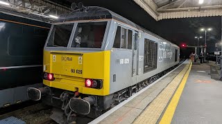 Trains at Exeter St Davids including 60029 [upl. by Nerrot]