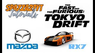 Minecraft Mazda Rx7 Tokyo Drift Tutorial [upl. by Inalem]