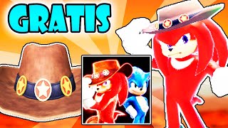 COMO CONSEGUIR SERIES KNUCKLES HAT GRATIS SONIC SPEED SIMULATOR  ROBLOX [upl. by Halie998]