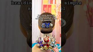 New style butterfly duckbill clipin hair braiding tutorial simple and beautiful [upl. by Electra]