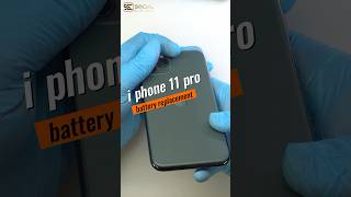 iPhone 11 Pro battery replacement 👍🏻✨⚡️📲 socialcell smartphone phonerepair repair [upl. by Yekcim]