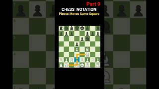 Chess Notation How to Notate If Two or More Pieces moves to same square chess shorts [upl. by Pufahl]