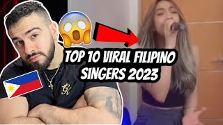 🇵🇭 Top 10 Viral Filipino Singers 2023 Karaoke Compilation British REACTION [upl. by Eugene]