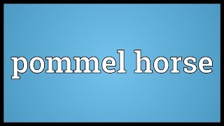 Pommel horse Meaning [upl. by Leanard881]