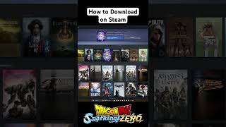 STEAM PC  How to Download Dragon Ball Sparking Zero [upl. by Marchese]