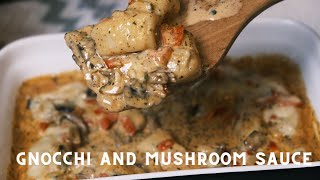 Easy Gnocchi Recipe  Homemade Creamy Mushroom Sauce [upl. by Rutger25]