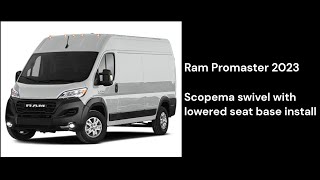 How to Install Scopema swivel and Sportscraft lowered seat base  Promaster Van Build [upl. by Tocs801]