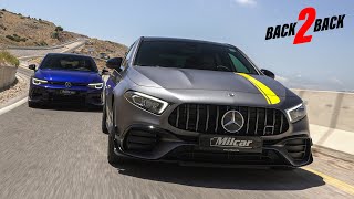 AMG A45S vs Golf R  Which is the best hot hatch [upl. by Gan]