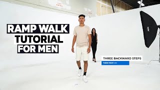 Male Model Ramp Walk Tutorial  How To Walk Like A Male Model On The Catwalk [upl. by Murton873]