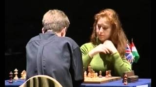 Polgar vs Adams partie rapide Cannes 2001 Exceptionnel [upl. by Lenka]