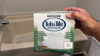 Painting a bathtub with RustOleum Tub and Tile [upl. by Frerichs]