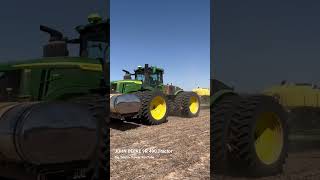 JOHN DEERE 9R 490 Tractor Planting Corn bigtractorpower johndeere tractor [upl. by Evilo592]