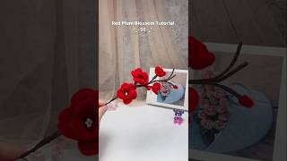 Red plum blossom making tutorial  pipe cleaner flowers easy diytutorial flowerscraft [upl. by Ruhtracm]