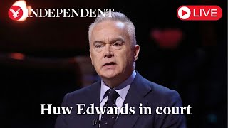 Live ExBBC presenter Huw Edwards arrives in court charged with making indecent images of children [upl. by Ssidnac946]