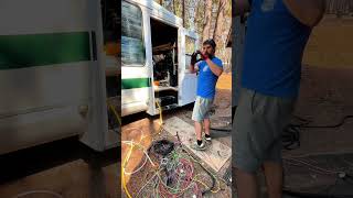 shuttle bus conversion  removing unnecessary electrical wires [upl. by Vevine]